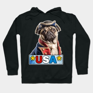 Patriotic Pug USA Hoodie